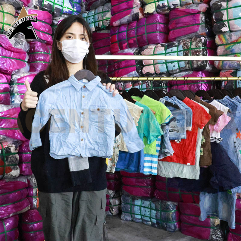 Wholesale Kids Second Hand Clothes Casual Short Sleeved Kids Clothing - 图片 3