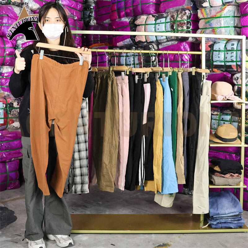 Wholesale Used Ladies Pants Casual Second Hand Women's Cotton Trousers Used Clothes Bale Summer Women Pant - 图片 4